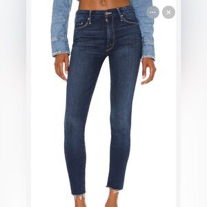 MOTHER Sz 25 High Waisted Looker Ankle Fray in Home Movies Orig $248 Exc Cond